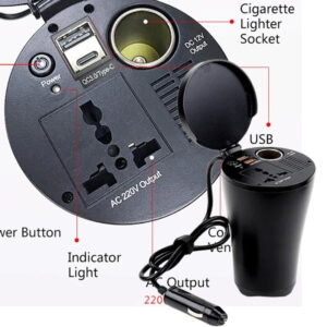 150W Vehicle Power Converters Type C USB Output Car Inverter For Outdoor Activity